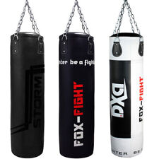 FOX-FIGHT Sandsack Boxsack Stahlkette Drehwirbel 125 150 180cm Deckenhalterung