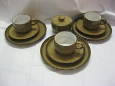 Melitta Friesland 3x Kaffeegedeck + Zuckerdose Ceracron Heidelberg Effect braun