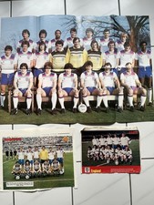 3 England Nationalmannschaft Fußball Poster 1978-1982 Großes Faltposter WM 82