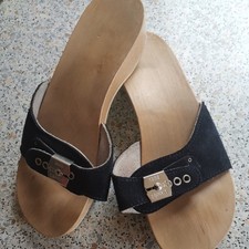 Esprit Holz Klepper Zoccoli Holz Pantoletten Berkilette Clogs Mules 37 NEU