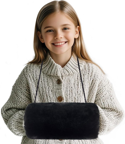 Handmuff kunstpelz mit tasche - handmuff,