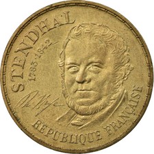 [#685608] Münze, Frankreich, Stendhal, 10 Francs, 1983, Paris, S, Nickel-Bronze,
