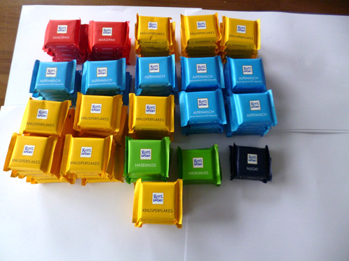 100 ritter sport minis a - 100,