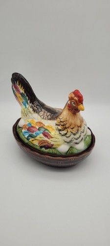 Alte deckeldose butterhuhn - deckeldose,