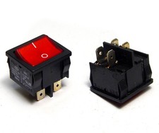 2x Marquardt Netz-Wipp-Schalter 1805, 22 x 20 mm Snap-In, beleuchtet, 10A / 250V