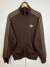 ADIDAS FIREBIRD TT OG Tracktop Jacke Braun Hellbraun Grün Gr. M Retro Vintage