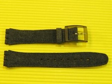 ORIGINAL Swatch ROBERTO -  Armband Filz / Leder 17mm - AGN407 dunkelgrau