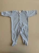PETIT BATEAU BODY EINTEILER STRAMPLER BLAU WEIß GR.60 CM • 3 MONATE • LANGARM