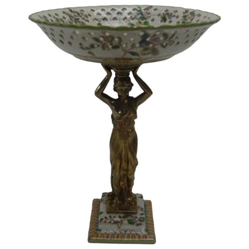 Schale bronze mit porzellan - bronze,