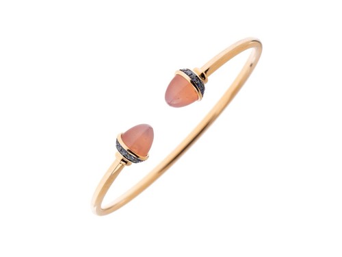 Armreif 18kt roségold - roségold, saphir
