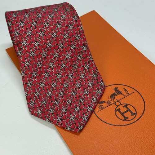 Vintage hermes krawatte rot - vintage,