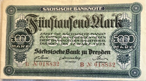 Banknote 1923 deutsches - deutsches, reich