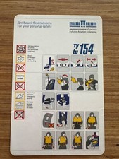 Safety Card Pulkovo Airlines