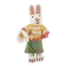 Filz Hänge Hase weiß mit