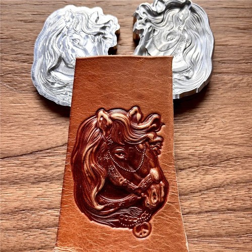 Pferd leder prägestempel - 3d,