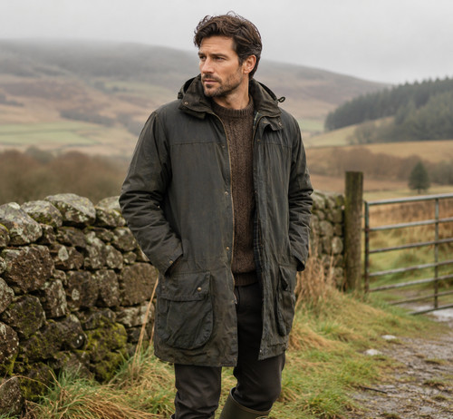 Barbour border wachsjacke - barbour,