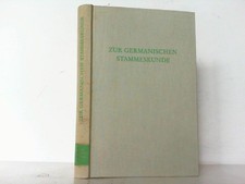 Zur germanischen Stammeskunde