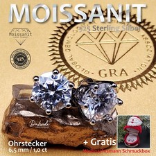 Ohrstecker Moissanit 6,5mm 1ct