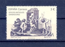 2023 SPANIEN Traditionelle Berufe: Graveure Berufe | Gravuren MNH