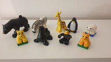 9 tlg. Lego Duplo  Dschungel Zoo Tiere Bär Pinguin Zebra Giraffe Affe Robbe