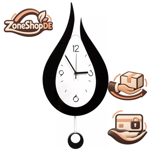Wanduhr 42cm groß modern - wanduhr,