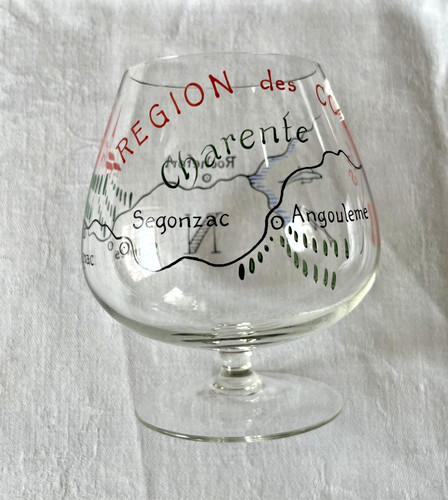 Cognac glas handbemalt - cognac,