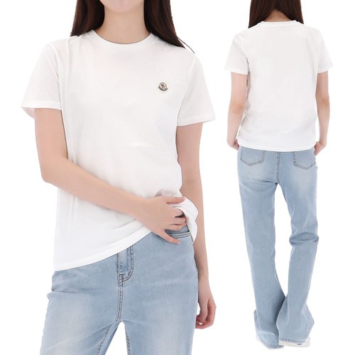 Moncler logo patch kurzarm - moncler,