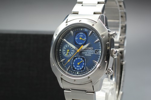 Seiko chronograph blau 100m - seiko,