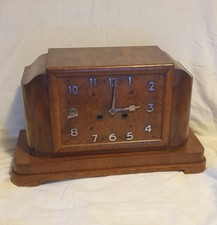 Große Kaminuhr,Buffetuhr Art Dèco mit Spieluhr Aus Holz