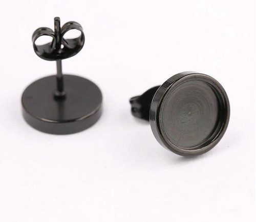 Edelstahl ohrstecker - 10,