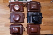 6x Vintage Kamera Ledertaschen