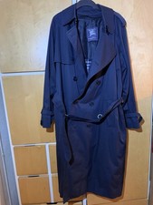 Burberry London Trenchcoat Blau Größe 50 Long Coat Gefüttert Top Zustand