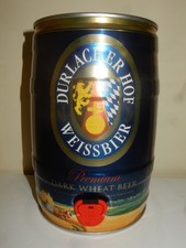 DURLACHER HOF WEISS Party Fass Gallon Bierdose aus DEUTSCHLAND (5 Liter)  Leer !