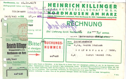 Rechnung heinrich - fa.,