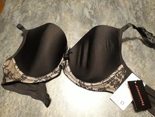 Passionata Bügel-T-Shirt BH mit zweifarbiger Spitze, Größe 80 D, Schwarz, NEU