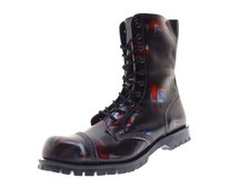Underground England 10 Loch Herren Schuhe Stiefel Stahlkappe Biker Boots Gr 44
