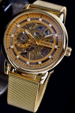 Winner Herren Gold Handaufzug