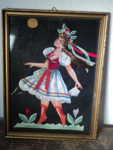Antikes art deco bild stoff - deco,