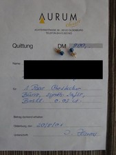 Bunz Niessing Ohrstecker Saphier Diamant Gelbgold Safir