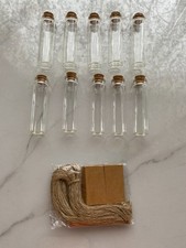 SET 10er Mini-Glasflaschen mit Korken, 20ml (22x80mm), DIY-Dekoration, Hochzeit 