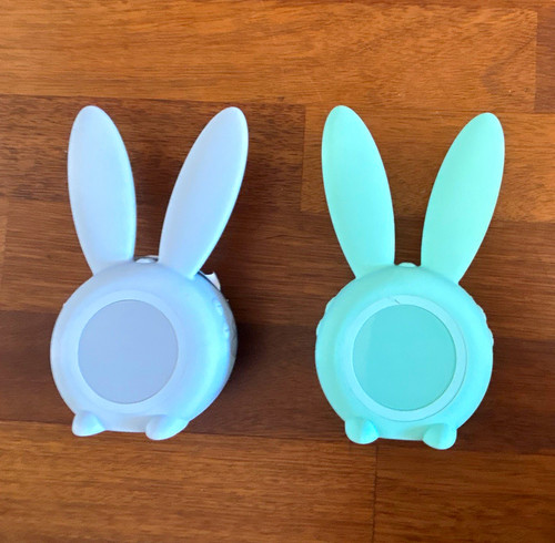Wecker hase blau mintgrün - wecker, /mintgrün
