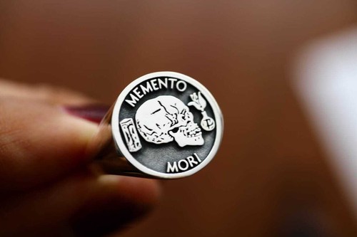 Silber memento mori ring - silber,