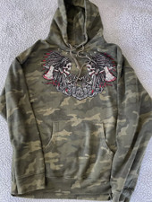 Affliction Camouflage Hoodie Pulli Kapuzenpullover M sehr selten Vintage Rarität