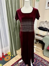 Velours Kleid Maxi