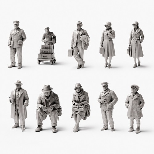 Historische bahnhofsfiguren - historische,