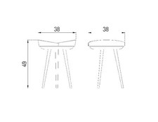FDB Møbler D106 Bakkedal Beistelltisch - Lagerabverkauf