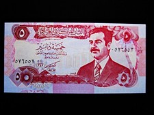 Irak  5 Dinars  kassenfrisch