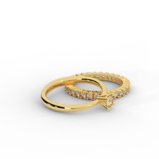 Zwei Diamanten Ringe Set 33