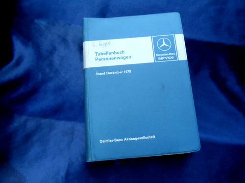 564 mercedes benz tabellenbuch - benz,