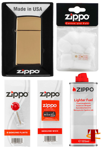 Zippo slim set benzinfeuerzeug - slim,